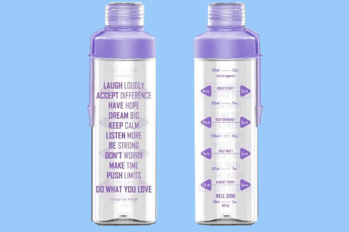 Motivational Water Bottle - Purple